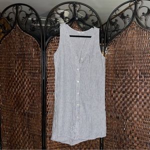 Gap striped button up dress